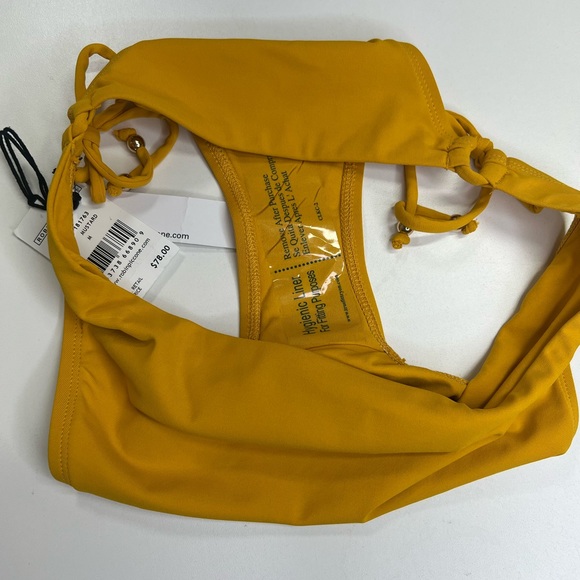 Robin Piccone Luca Side Tie Bikini Bottom in Mustard Yellow New With Tags Medium - Picture 10 of 12